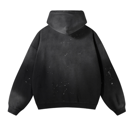 ARCT Vintage Washed Frayed Paint splatter Hoodie