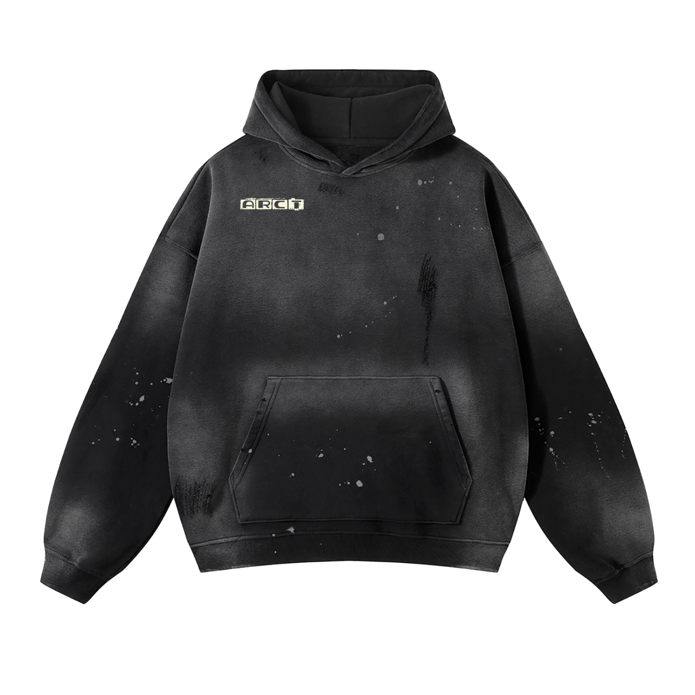 ARCT Vintage Washed Frayed Paint splatter Hoodie