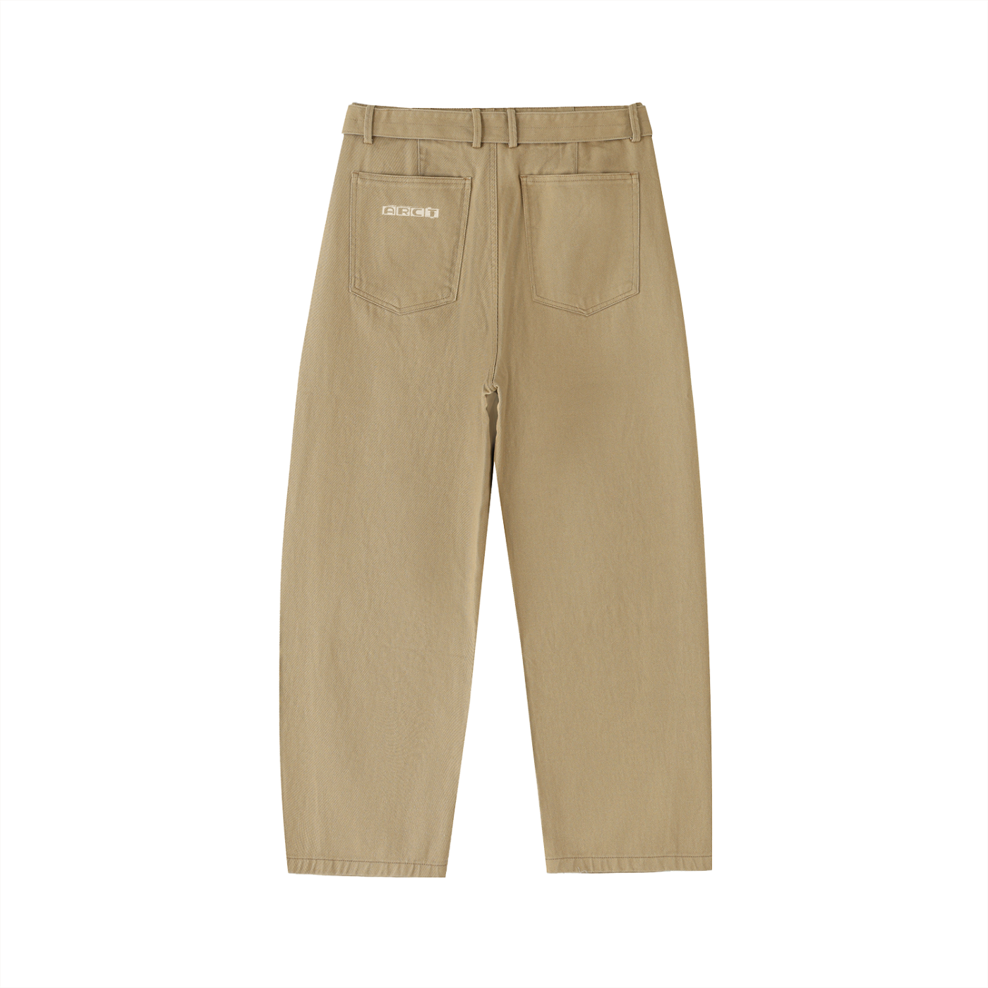 Belted Barrel-leg Chino Pants