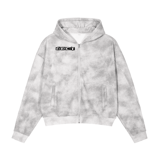 ARCT Dirty Wash Zip-Up Fleece Hoodie