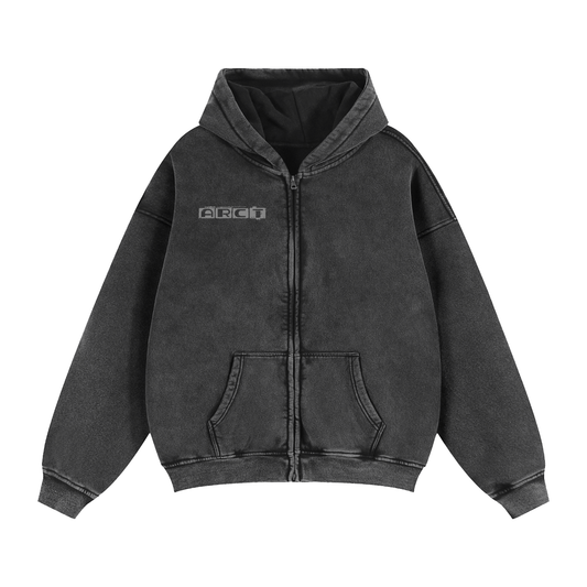 ARCT Zip-Through Boxy Fleece Hoodie