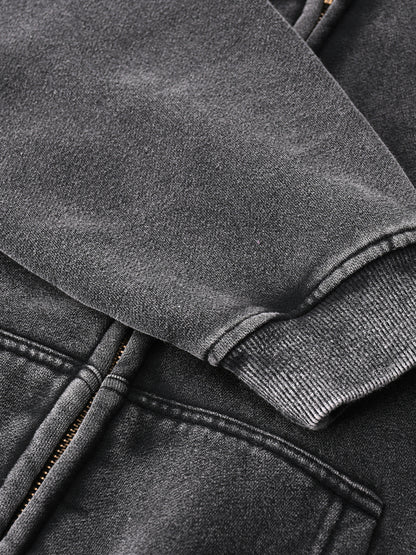 ARCT Zip-Through Boxy Fleece Hoodie