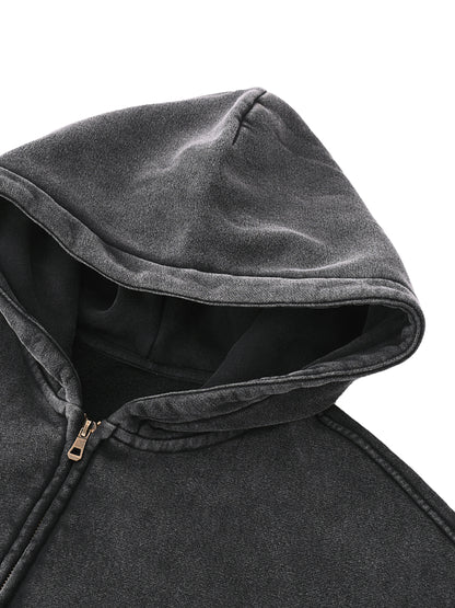 ARCT Zip-Through Boxy Fleece Hoodie